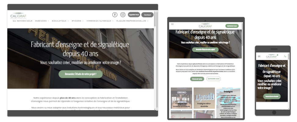 refonte site web caligraf
