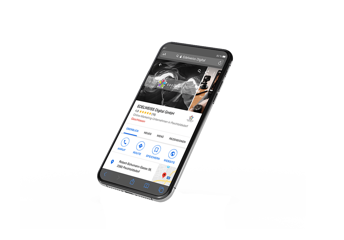 EDELWEISS Digital Google My Business Eintrag