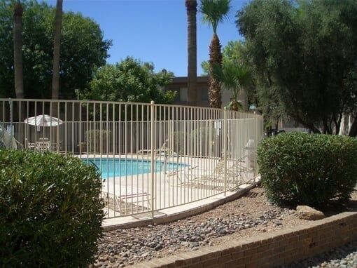 Child-Safe — Straight White Fence in Mesa, AZ