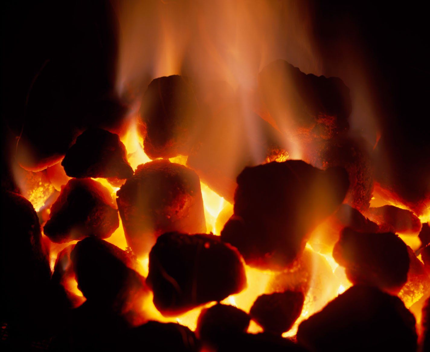 burning coal