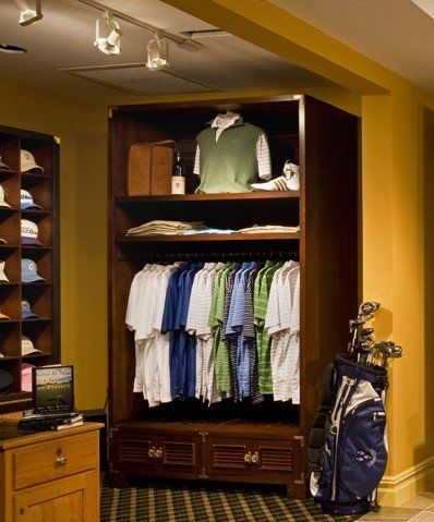 Display Cabinet for golf pro shop by bauer international