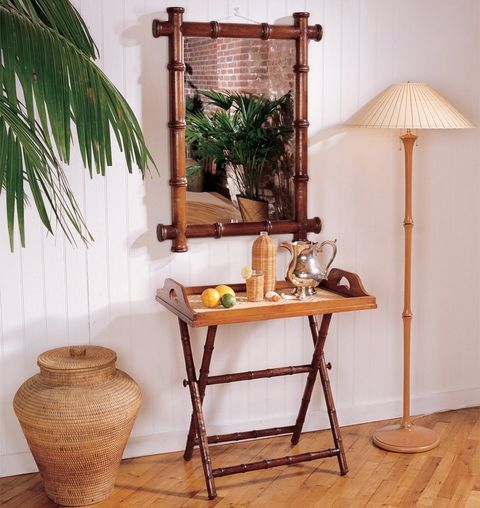 Faux Bamboo Mirror