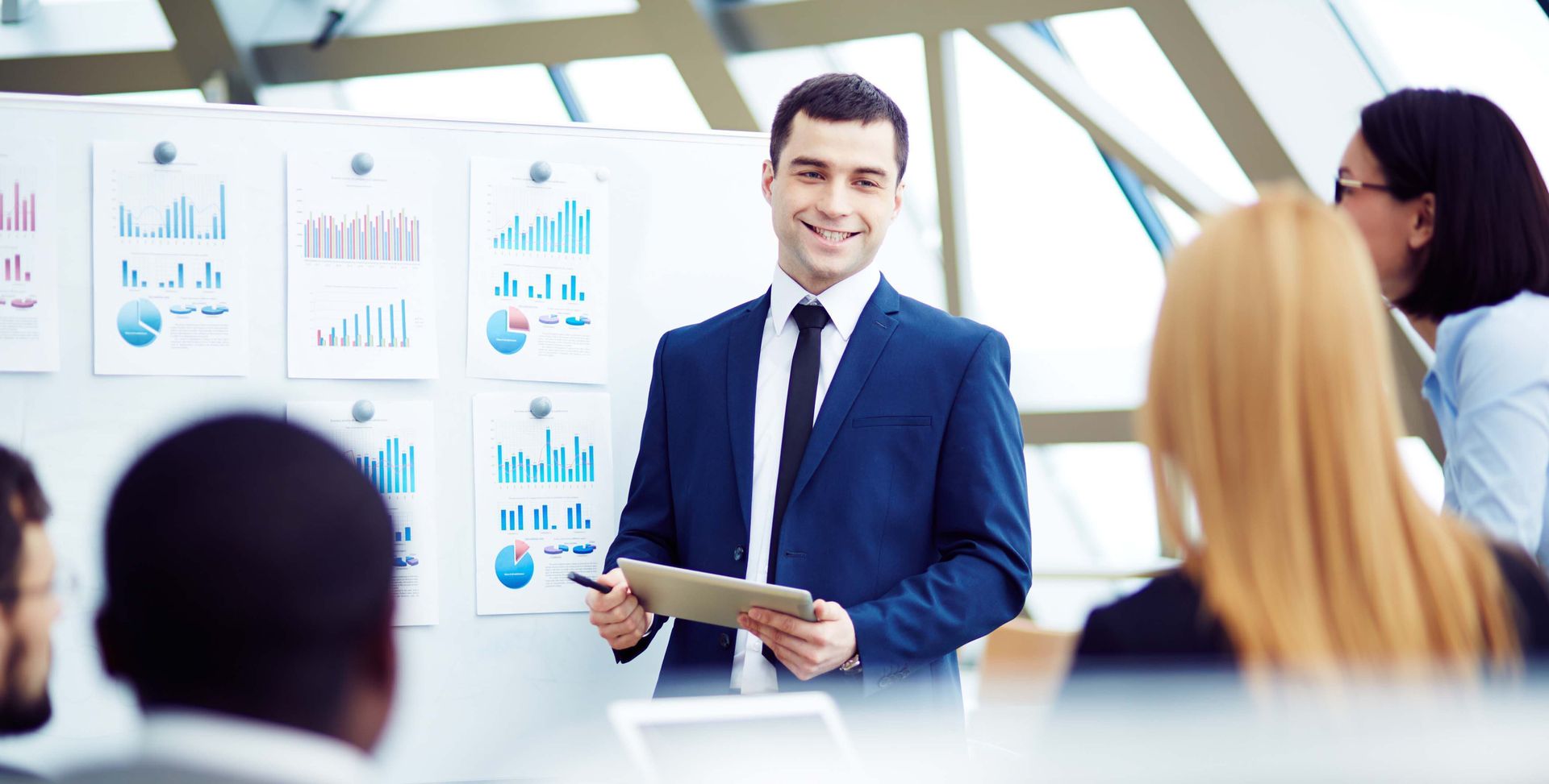 business man at presentation