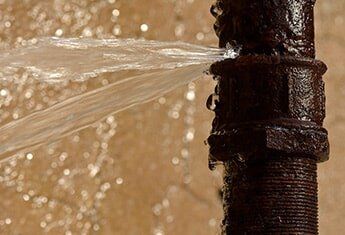 Rusty Burst Pipe — Plumbing Repair in Costa Mesa, CA