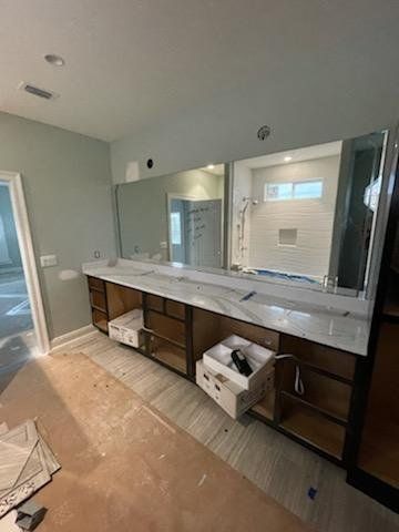 large mirrors over long vanity