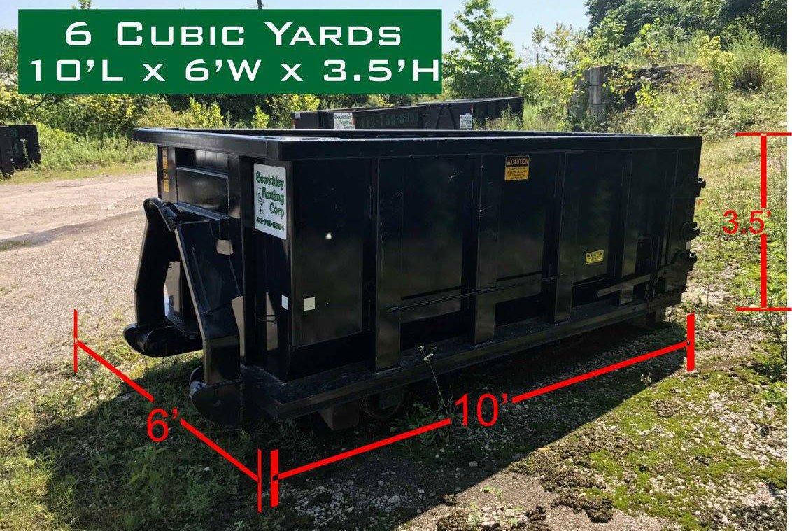 6 Cubic Yards Dumpster — Sewickley, PA — Sewickley Hauling Corp 6 Cubic Yards Dumpster — Sewickley, PA — Sewickley Hauling Corp