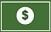 Green icon with a white dollar sign inside a circle