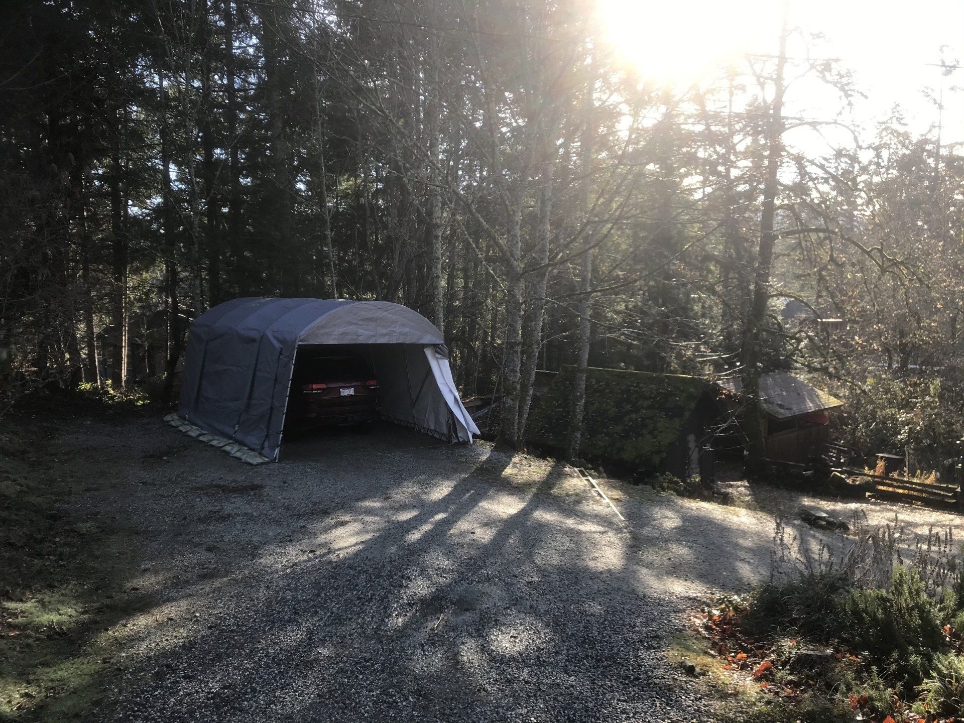 pleasant reviews of this cover-tech portable car shelter in silver