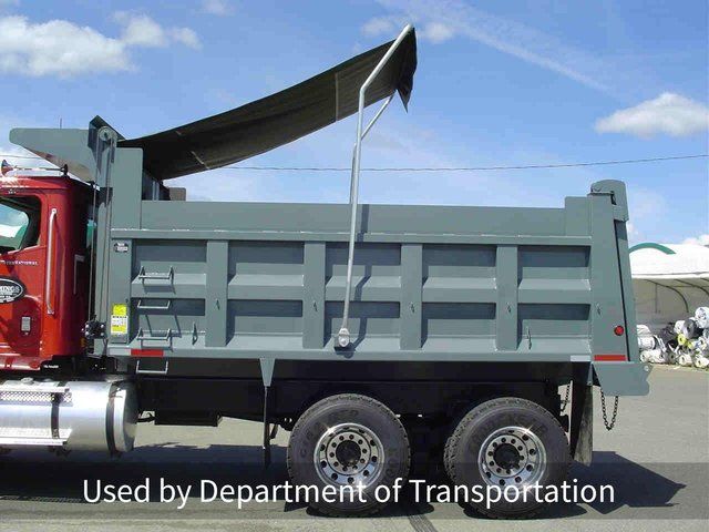A dump truck is used by the department of transportation