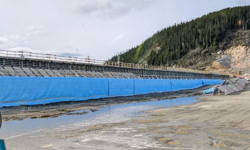 Cover-Tech custom made insulated tarps being used to cure concrete in Muskrat Falls Project