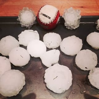 Hail Storm Picture from Phil Rogers for Cover-Tech Inc Portable Garage Reviews