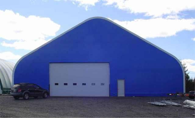 cover-tech inc. 72' x 160' GOTHIC FABRIC BUILDING on concrete slab