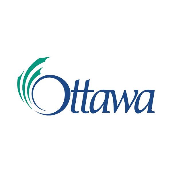 A blue and green logo for the city of ottawa