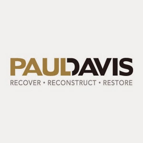 A logo for paul davis recover reconstruct restore