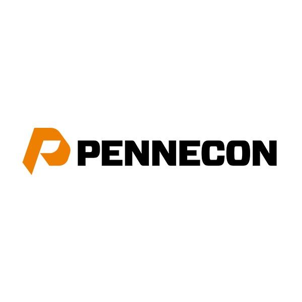 The pennecon logo is orange and black on a white background.