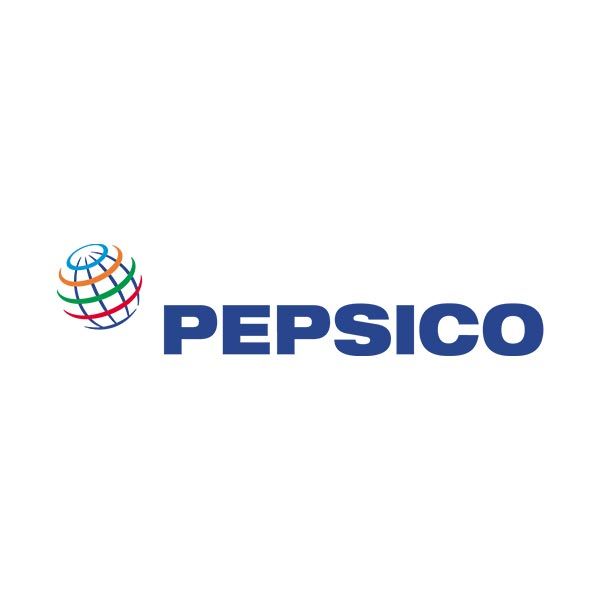 A logo for pepsico with a globe on a white background.