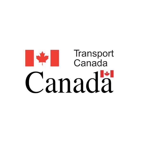 The logo for transport canada has a maple leaf on it.