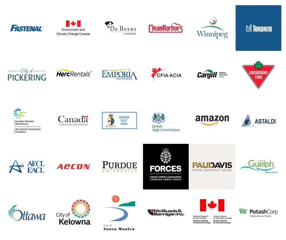 A bunch of logos on a white background including amazon