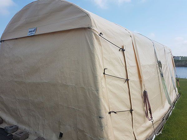 Daryk Barich reviews on Cover-Tech 10 x 20 portable car shelter