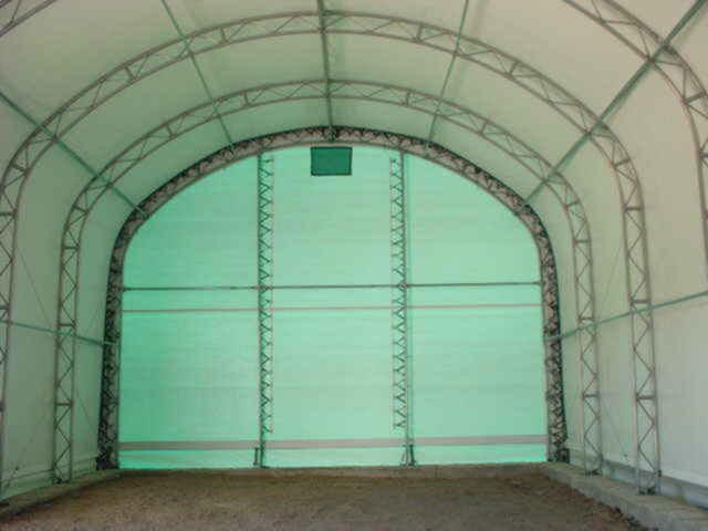 cover-tech inc. Trussed frame straight wall with standard fabric membrane cover