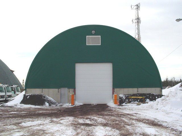 cover-tech inc. fabric buildings DOME BUILDINGS for salt storage