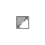 A square with two arrows pointing in opposite directions.