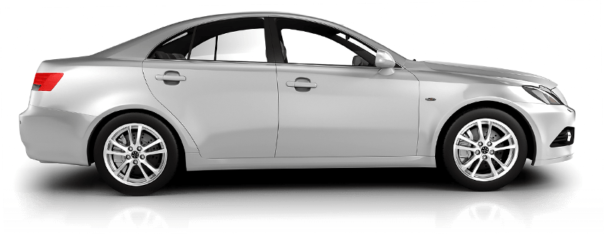 Modern silver car
