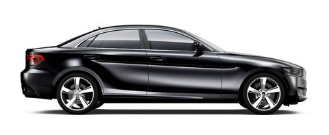 Luxurious black car