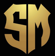 The letter sm is in the shape of a shield.