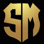 The letter sm is in the shape of a shield.