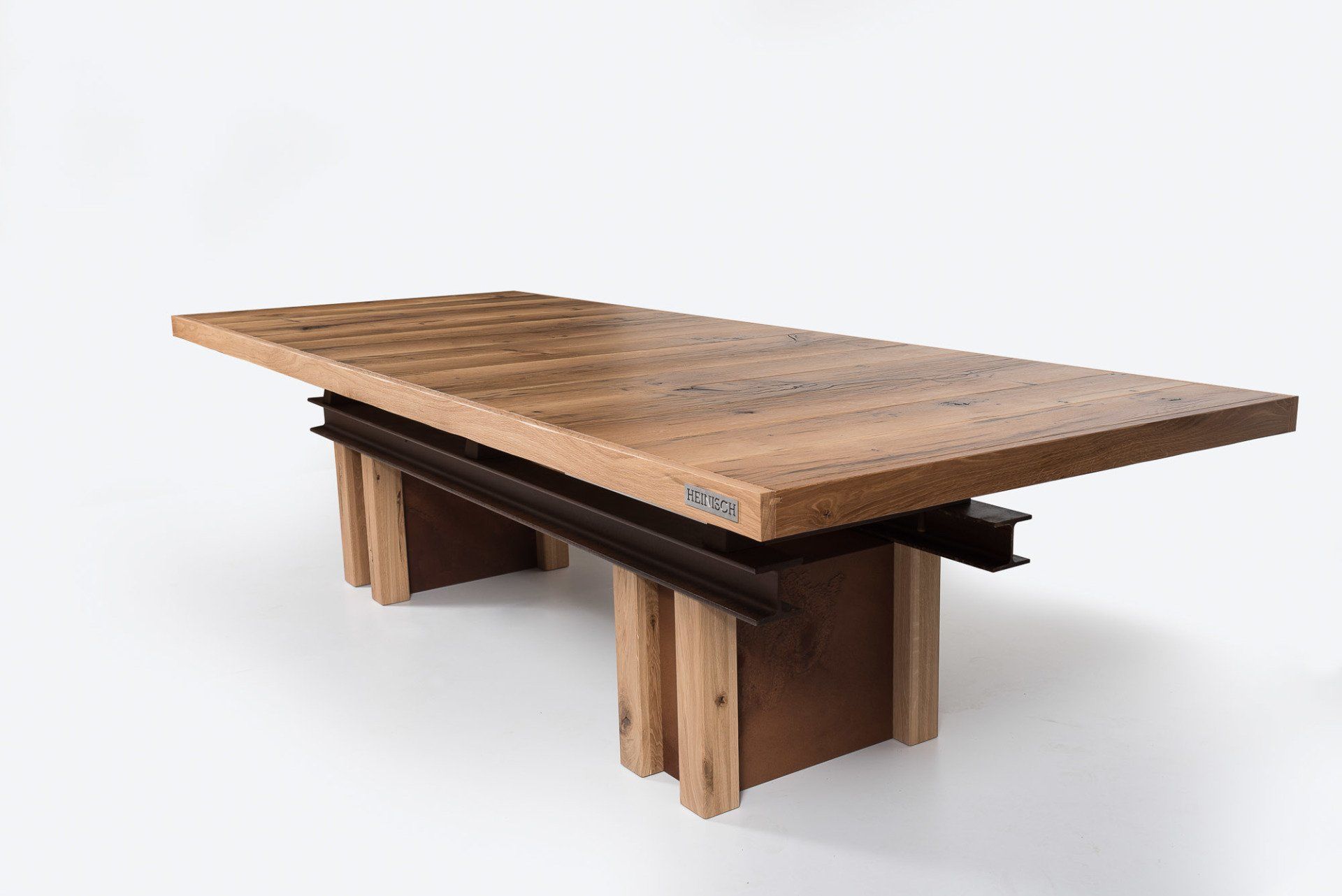 Der HEINISCH - Stahlträgertisch, Tisch, Thementisch,  HEINISCH Table,  Steel girder frame, luxury, Möbelmanufaktur, Heinisch Manufactory, modern, Tabletop, French maser ash