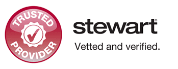The logo for stewart is a trusted provider.