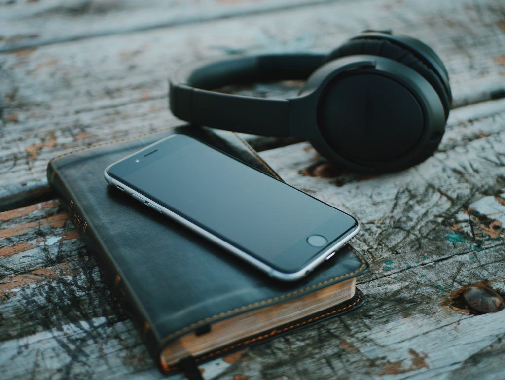 bible with phone