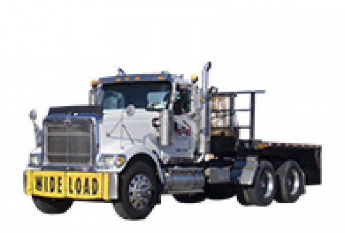 Flatbed truck with 