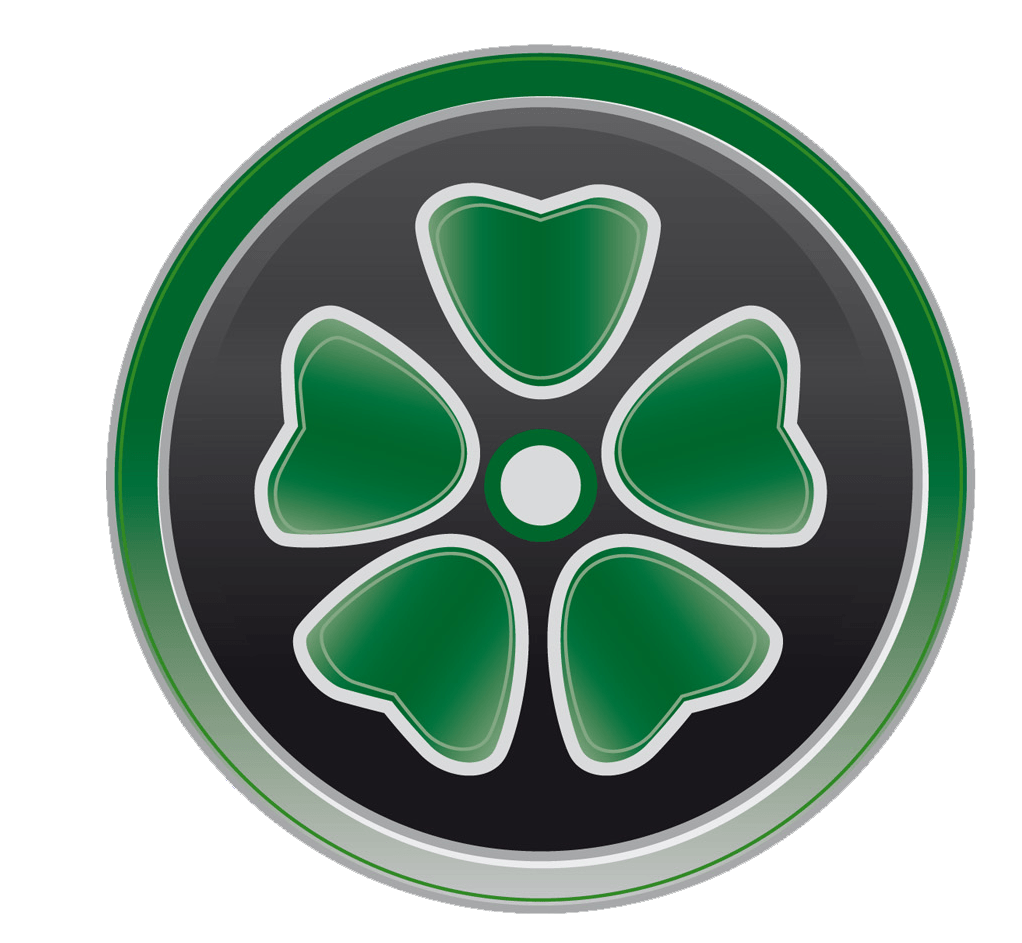 Timaru Girls Hig School | A green flower in a black circle on a white background