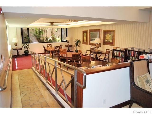 lobby with tables