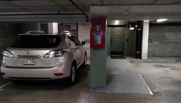 spacious parking garage