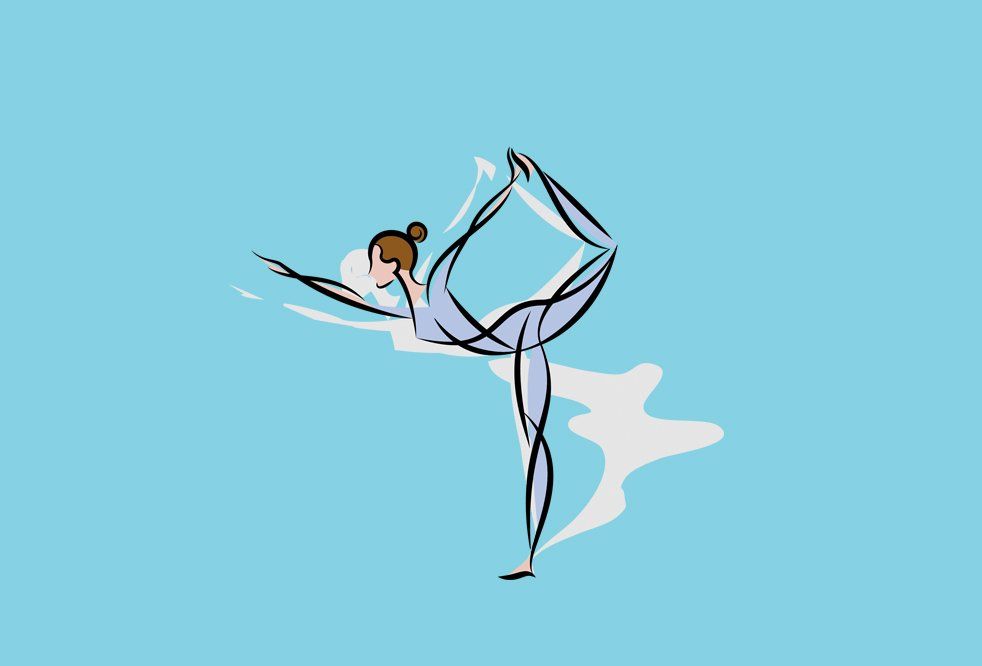 yoga-position-three Illustration of woman doing a yoga postion