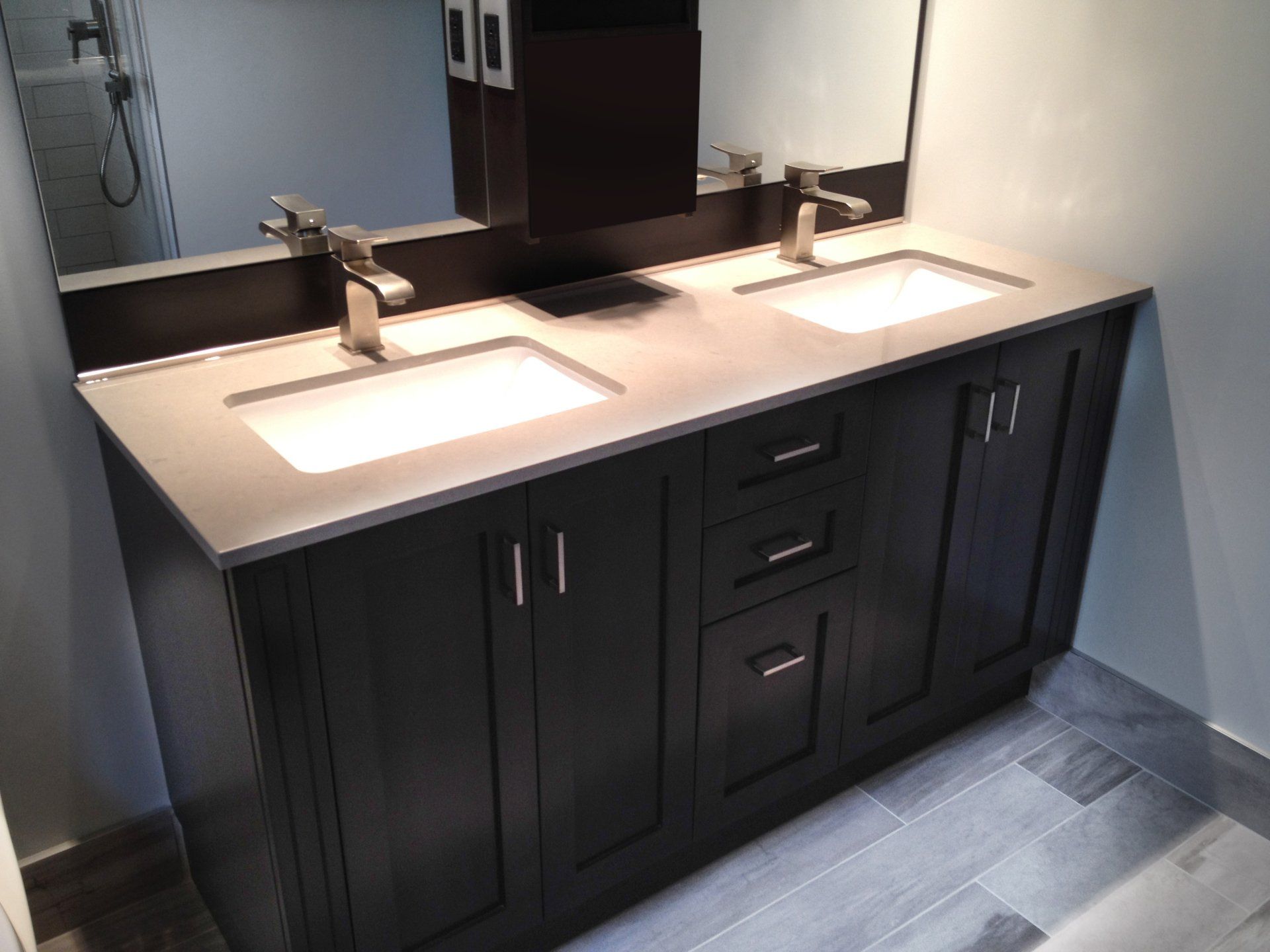 Custom His & Hers Bathrooms