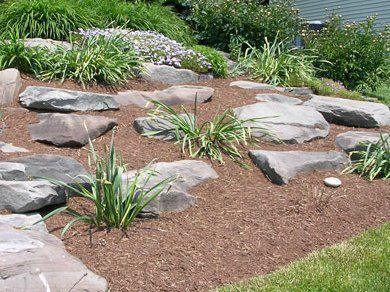 Rock Landscaping — Buried Stone Landscape in Troy, MI