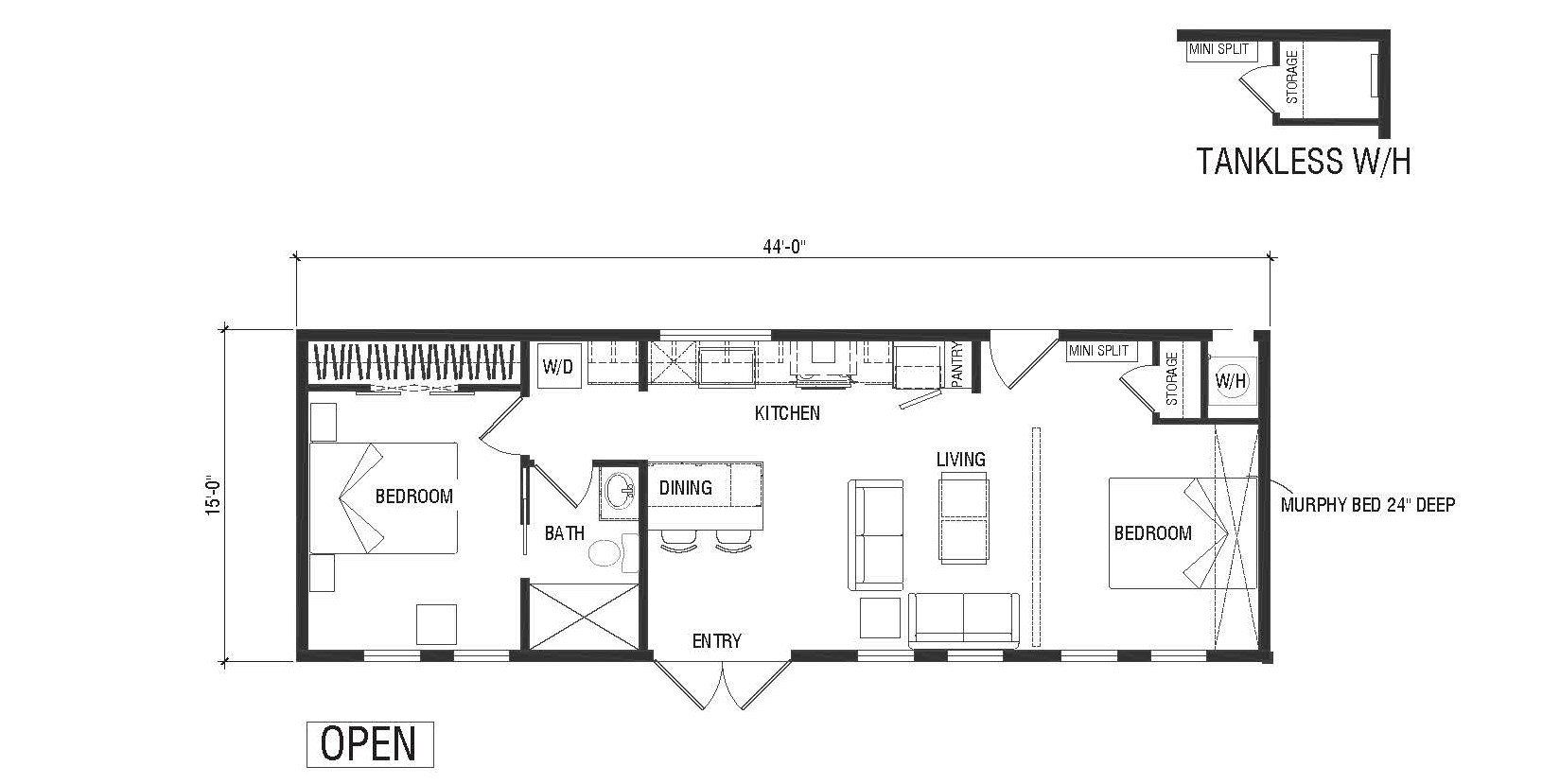 Perpetual Homes ADU: Essex Floor Plan