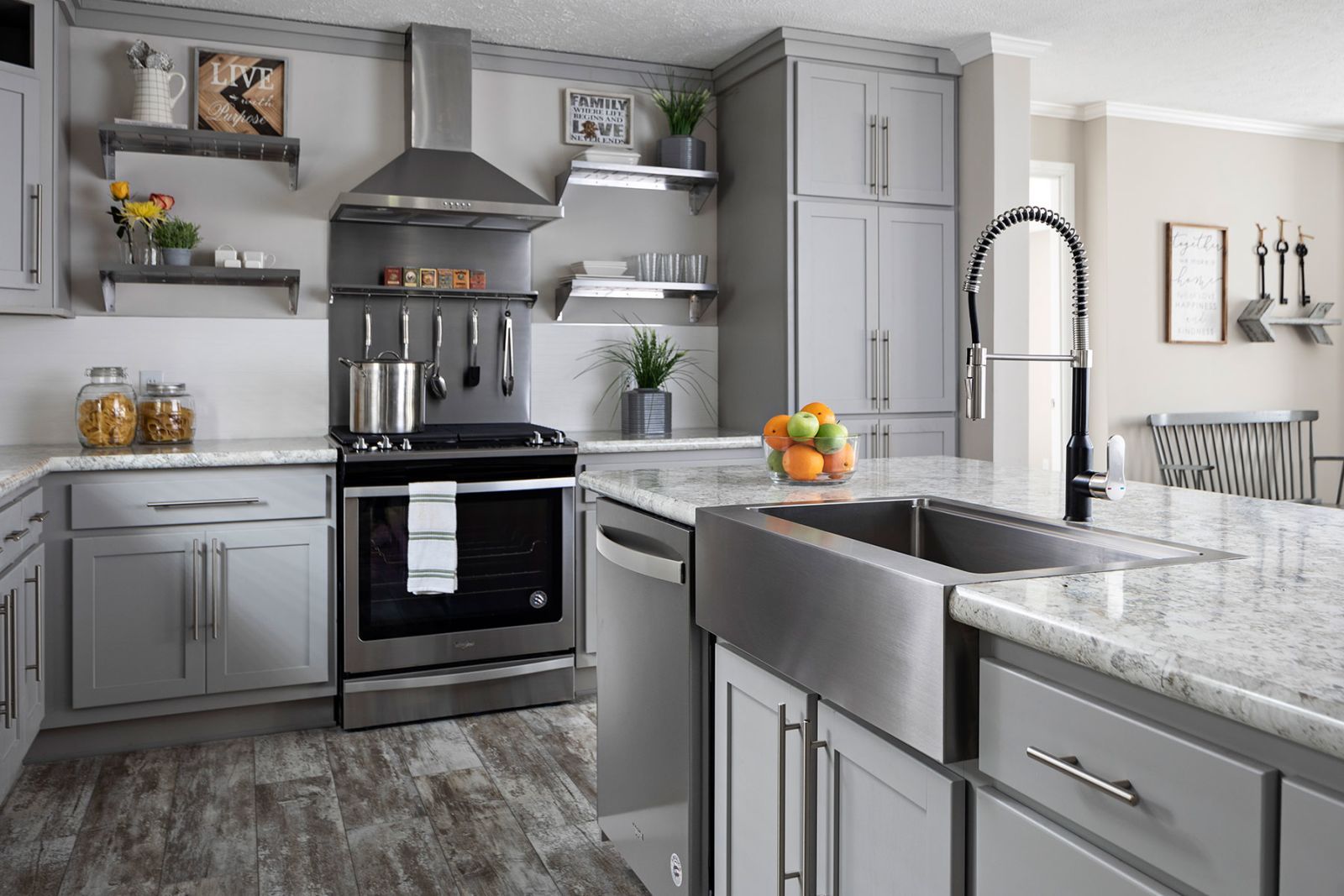 Kitchen with Stainless Steel Appliances and Island