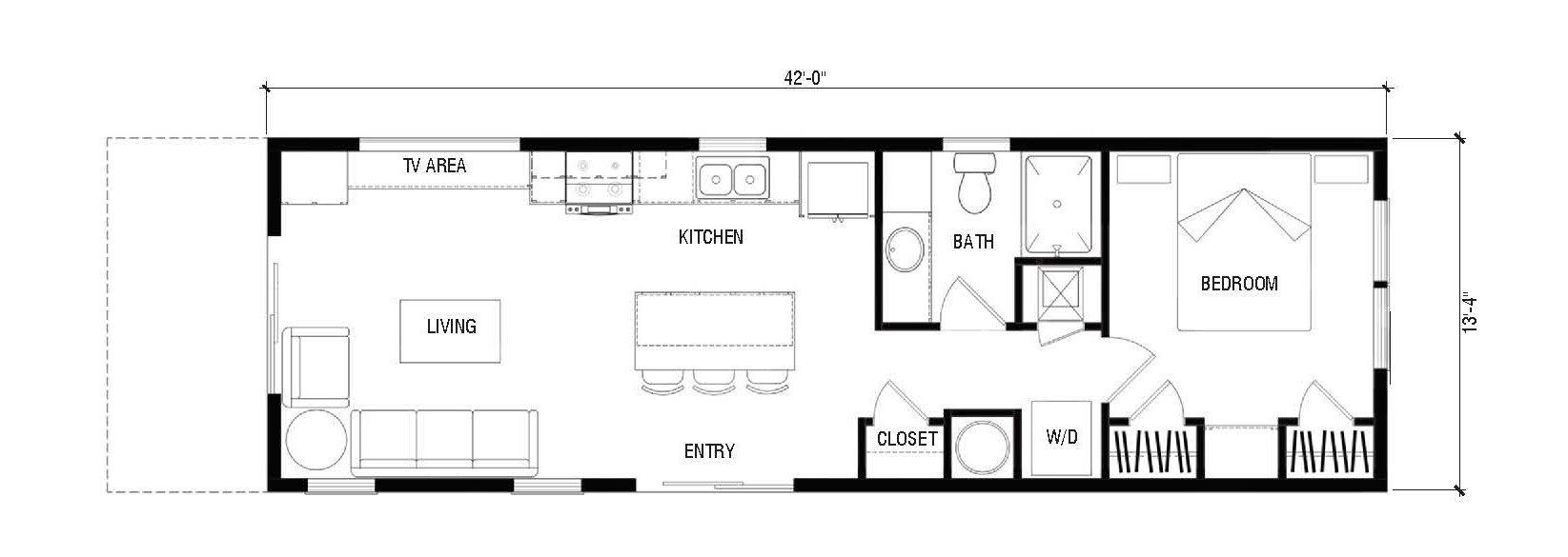 Perpetual Homes ADU: Monterey Floor Plan