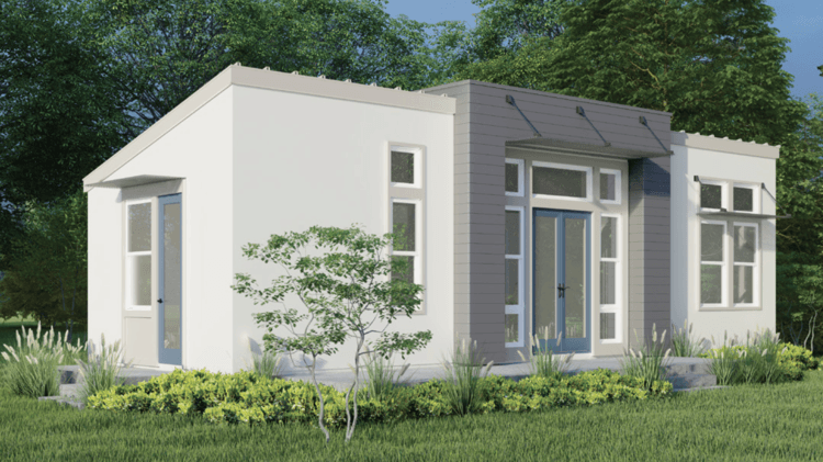 The Communal Side and Front Elevations