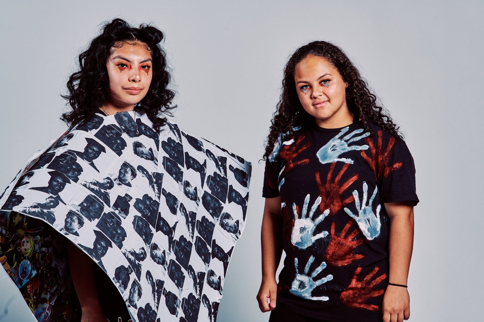 Models in hand-made garment at the 2019 Sustainable Fashion Show at New Design High School