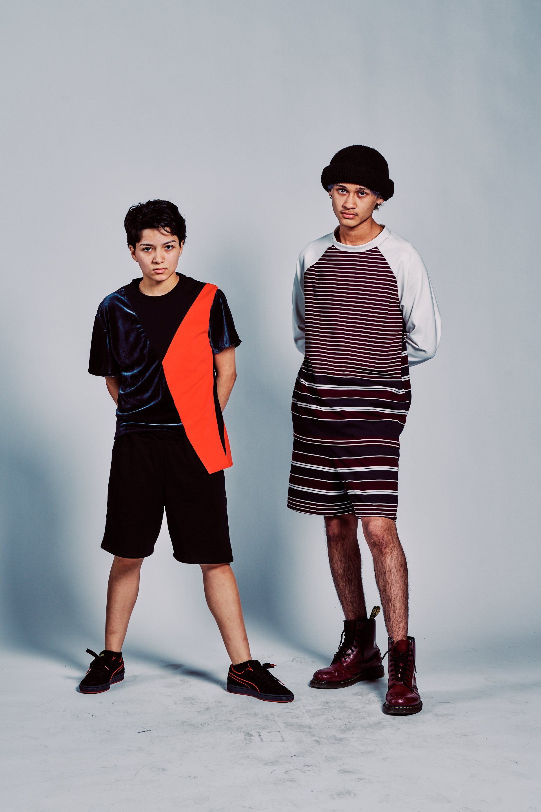Models in hand-made garment at the 2019 Sustainable Fashion Show at New Design High School