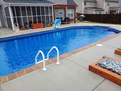inground pool with ladder - 2