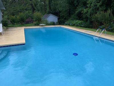 completed replastered inground pool