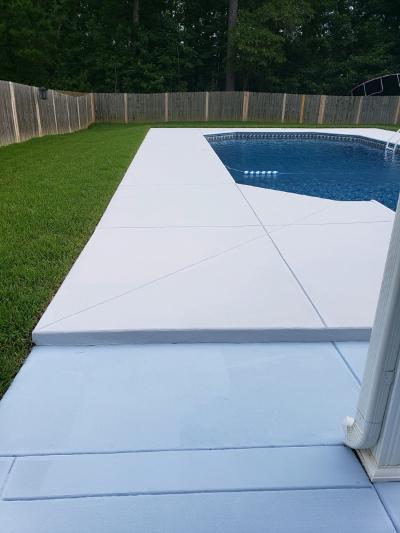 pool with wooden fence surrounding2