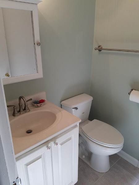 Single Vanity & New Toilet | Bathroom Remodel | Fayetteville, NC